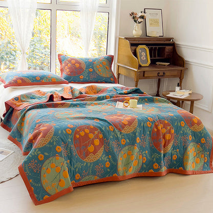 🌸Herbstschlussverkauf💕Multifunktionale zweiseitige und bedruckte Baumwollhandtuch-Decke