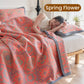 🌸Herbstschlussverkauf💕Multifunktionale zweiseitige und bedruckte Baumwollhandtuch-Decke
