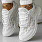 🌸Spätsommerschlussverkauf 🌸Zeitlich begrenzt 38 % RABATT💕Je mehr Sie kaufen, desto höher ist der Rabatt💕【35-44】Atmungsaktive Sneakers mit runder Zehe und Spitze