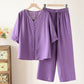 🌸Spätsommerschlussverkauf 🌸Zeitlich begrenzt 47 % RABATT💕Je mehr Sie kaufen, desto höher ist der Rabatt💕2-teiliges Set aus Button-Down-Oberteil und Hose mit weitem Bein