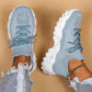 🌸Herbstschlussverkauf🌸Zeitlich begrenzt 33% RABATT💕Damenmode-Schnürschuhe aus gewebtem Mesh