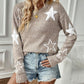 🌸Herbstschlussverkauf🌸Zeitlich begrenzt 57% RABATT💕Langarm-Pullover mit Rundhalsausschnitt und Sternenmuster für Damen