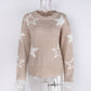 🌸Herbstschlussverkauf🌸Zeitlich begrenzt 57% RABATT💕Langarm-Pullover mit Rundhalsausschnitt und Sternenmuster für Damen