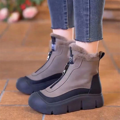 🌸Herbstschlussverkauf🌸Zeitlich begrenzt 54%RABATT💕Wasserdichte, warme Schneestiefel für Damen mit Reißverschluss