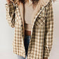 🌸Herbstschlussverkauf🌸Zeitlich begrenzt  31% Rabatt+kostenloser Versand✈️💕Trendige karierte Winterjacke mit Kapuze für Frauen
