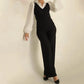 🌸Herbstschlussverkauf🌸kostenloser Versand✈️Langärmliger Jumpsuit mit gestreiftem Revers für Damen