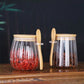 🌸Herbstschlussverkauf🌸Mehrzweck-Glasgefäß mit klarem, versiegeltem Deckel und Löffel