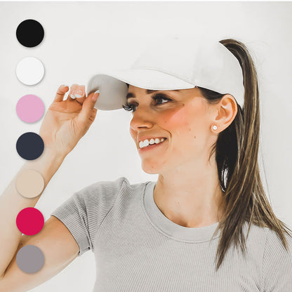 Ponytail Baseball Cap with Magnetic Closure