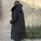 🥰Black Friday Sale – Zeitlich begrenzt 58%RABATT🥰Damen Wintermantel mit Kapuze und Pelzkragen, lässiger Parka⛄