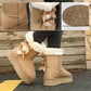 🎀Weihnachts-Specials🎁Klassische Plateau-Schneestiefel für Frauen mit Plüsch-Schleife📦Freie Lieferung📦