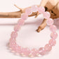 💕 Romantisches Rosenquarz Perlenarmband