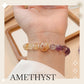 ✨Viel Glück✨Armband aus natürlichen kristallisierten Steinperlen