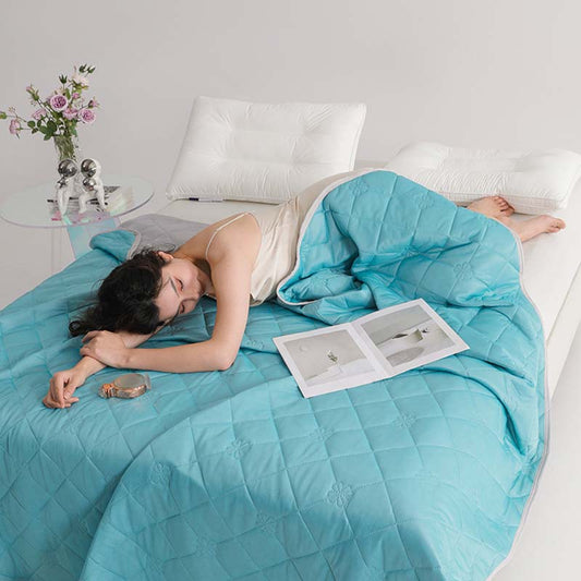 ❄️Breathable Bedruckte waschbare Sommer Kühlung Comforter💤Kein Pilling, bequem und atmungsaktiv, antibakteriell