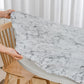 💦Runde, maßgeschneiderte Tischdecke mit Marmordruck und elastischen Kanten🌟